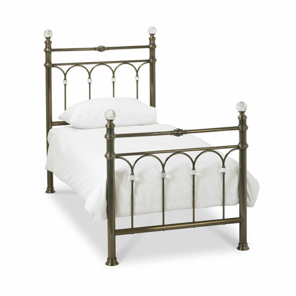Natalia Antique Brass Bedstead | Single
