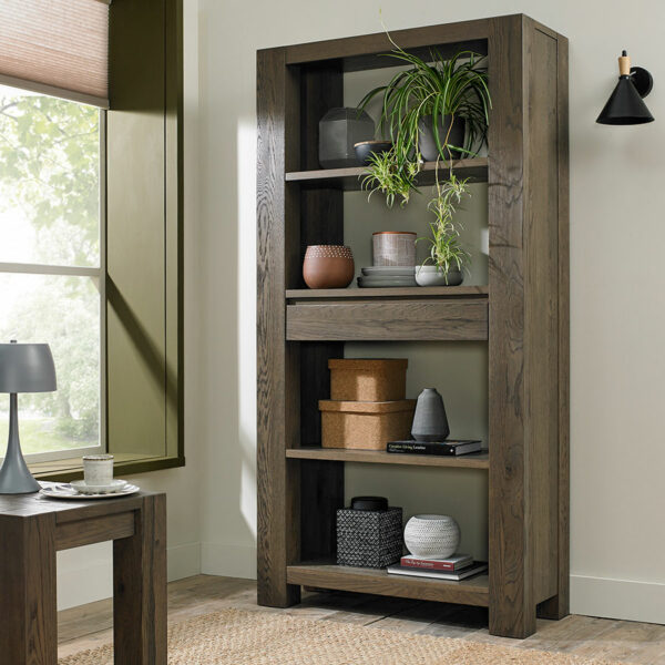 Watford Fumed Oak Display Cabinet