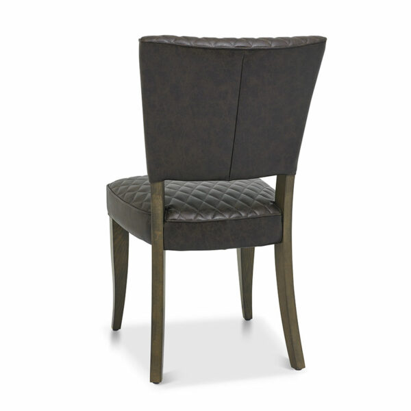 Black Watford Fumed Oak Upholstered Pair of Upholstered Chairs | Old West Vintage