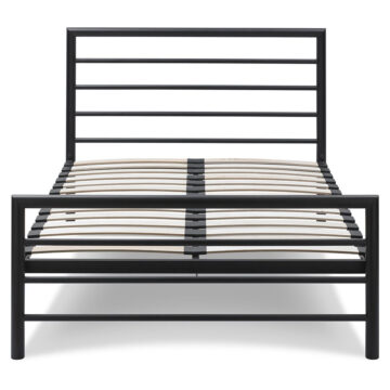 Tameside Matt Black 4′ Small Double Bedstead