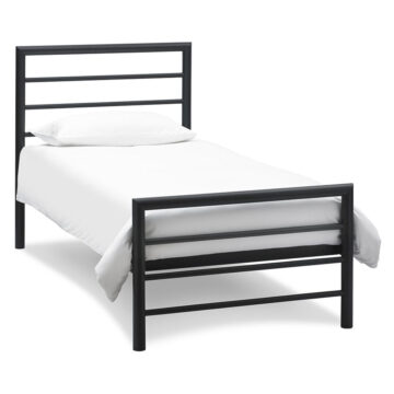 Tameside Matte Black Bedstead | Single