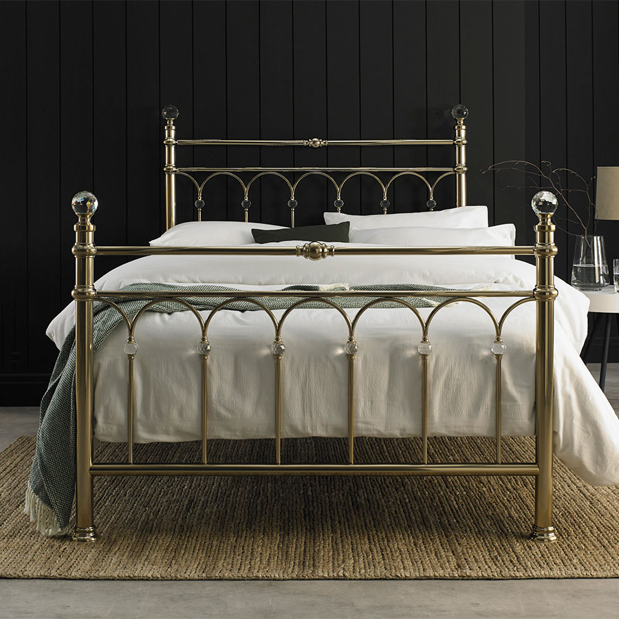 Natalia Champagne Brass Headboard, King