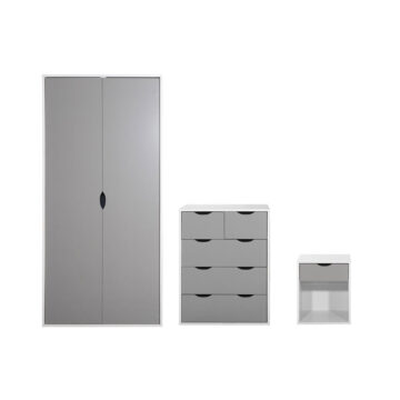 Trent Grey & White 3 Piece Bedroom Set