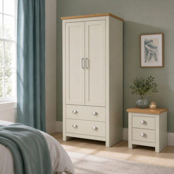 Leigh Cream 2 Piece Bedroom Set