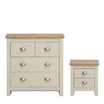Leigh Cream 2 Piece Bedroom Set
