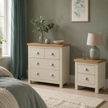 Leigh Cream 2 Piece Bedroom Set