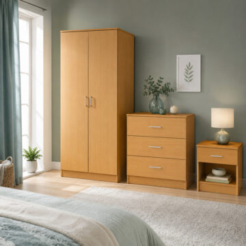 Shevington 3 Piece Bedroom Set | Beech Finish