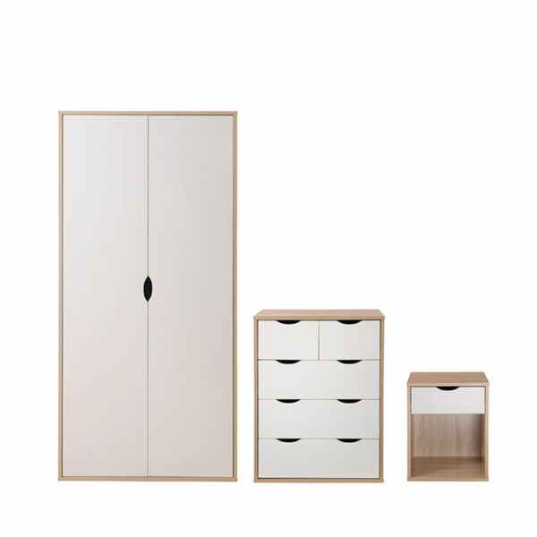 Trent 3 Piece Bedroom Set | White | Sonoma Oak | Self Assembly