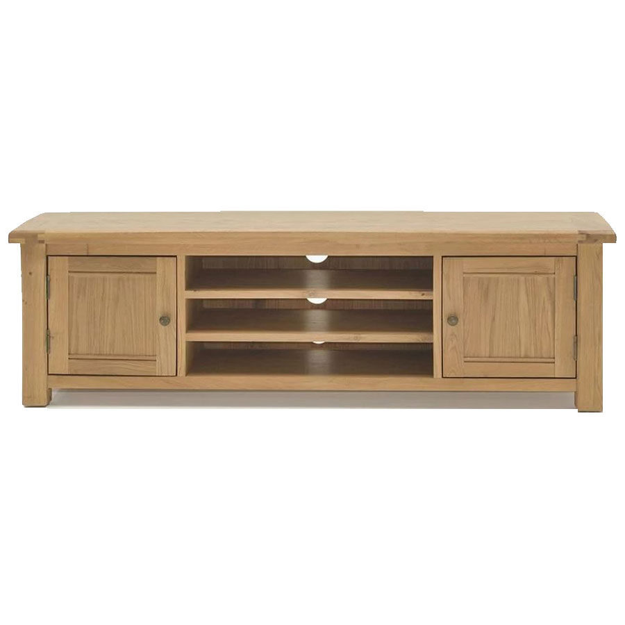 Truro TV Unit Natural Fully Assembled Oak World
