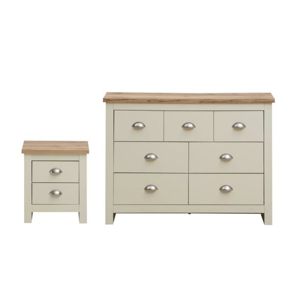 Leigh Cream 2 Piece Set | Cream | Self Assembly