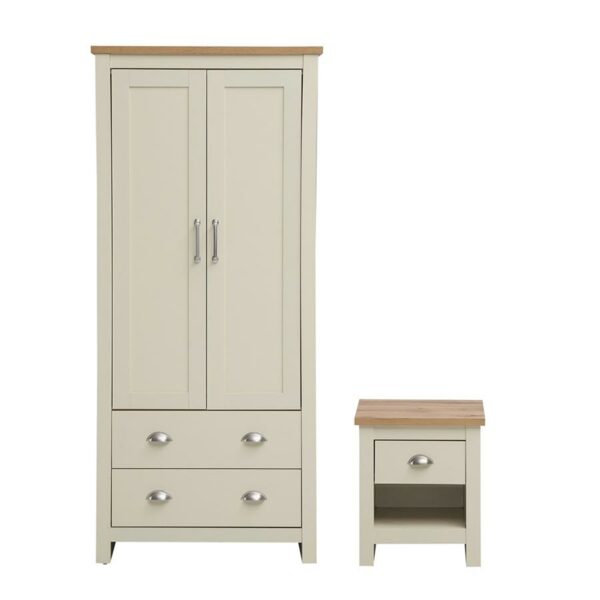 Leigh Cream 2 Piece Set | Cream | Self Assembly