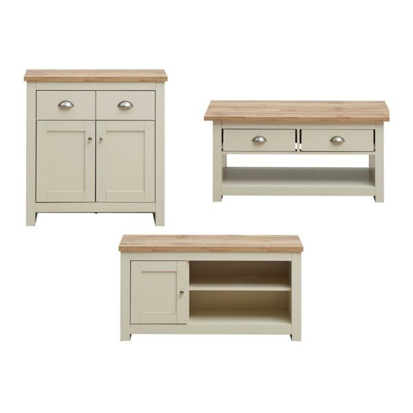 Leigh Cream 3 Piece Set | Cream | Self Assembly