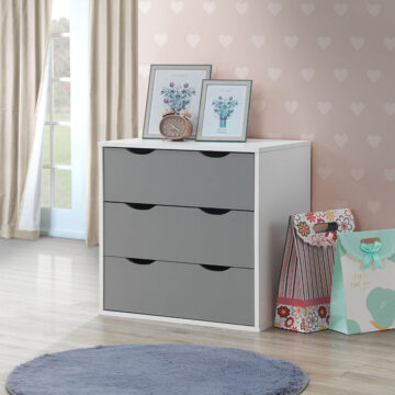Trent 3 Piece Bedroom Set | Grey | White