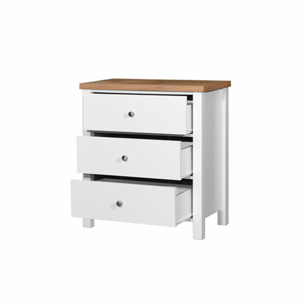 Glastonbury 3 Piece Bedroom Set with 3 Drawer Chest | White | Self Assembly