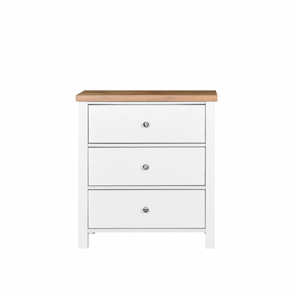 Glastonbury 3 Piece Bedroom Set with 3 Drawer Chest | White | Self Assembly