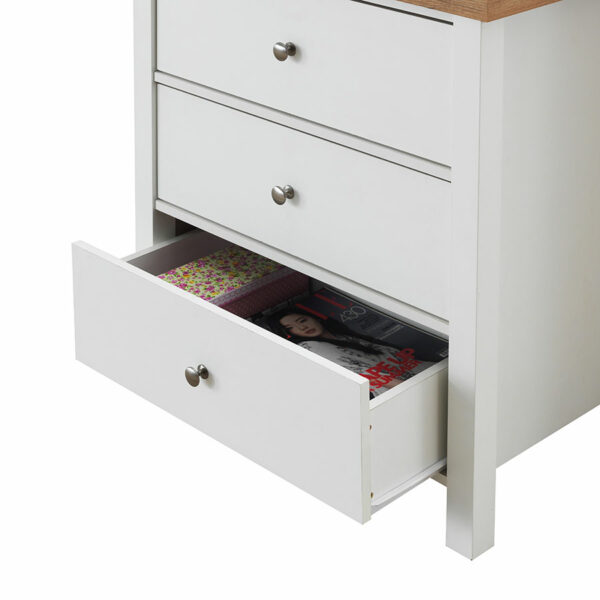 Glastonbury 3 Piece Bedroom Set with 3 Drawer Chest | White | Self Assembly