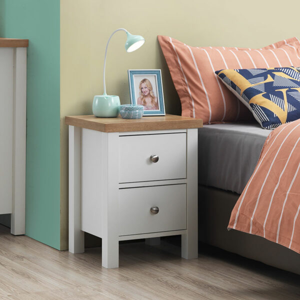 Glastonbury 3 Piece Bedroom Set with 3 Drawer Chest | White | Self Assembly