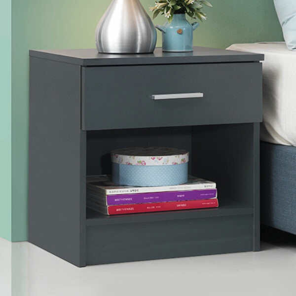 Shevington 3 Piece Bedroom Set | Dark Grey | Self Assembly