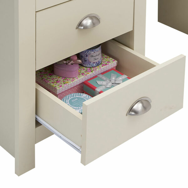 Leigh Cream 3 Drawer Dressing Table Set | Cream | Self Assembly