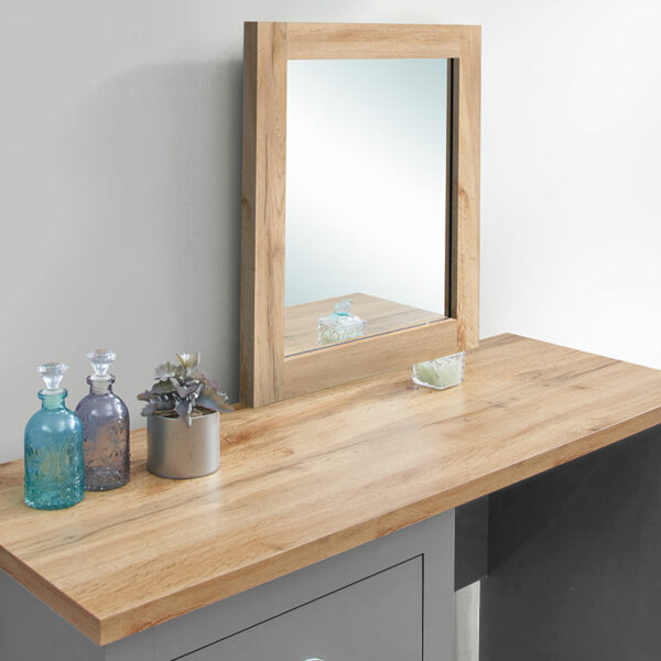 Leigh Grey 3 Drawer Dressing Table Set | Grey | Self Assembly