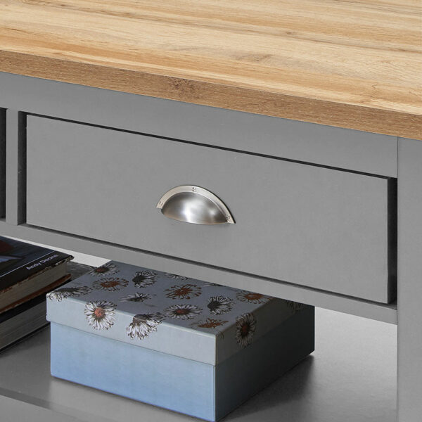 Leigh Grey 2 Drawer Coffee Table | Grey | Self Assembly