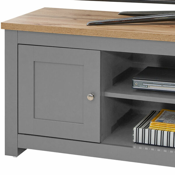 Leigh Grey TV Unit with 2 DoorsÃ‚Â 1 Shelf | Grey | Self Assembly