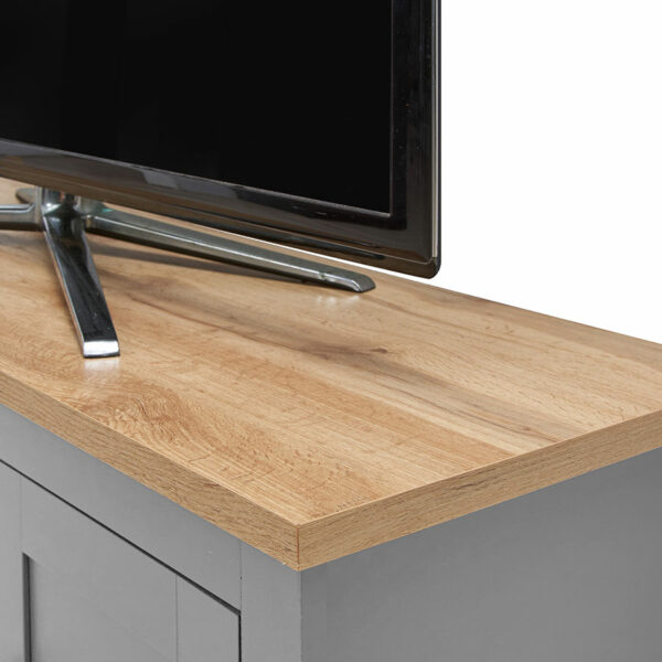 Leigh Grey TV Unit with 2 DoorsÃ‚Â 1 Shelf | Grey | Self Assembly