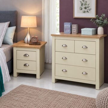 Leigh Cream 2 Piece Bedroom Set