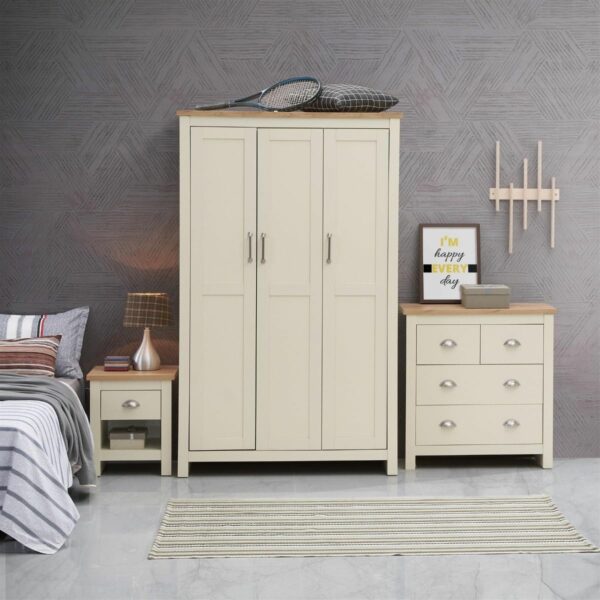 Leigh Cream 3 Piece Set | Cream | Self Assembly