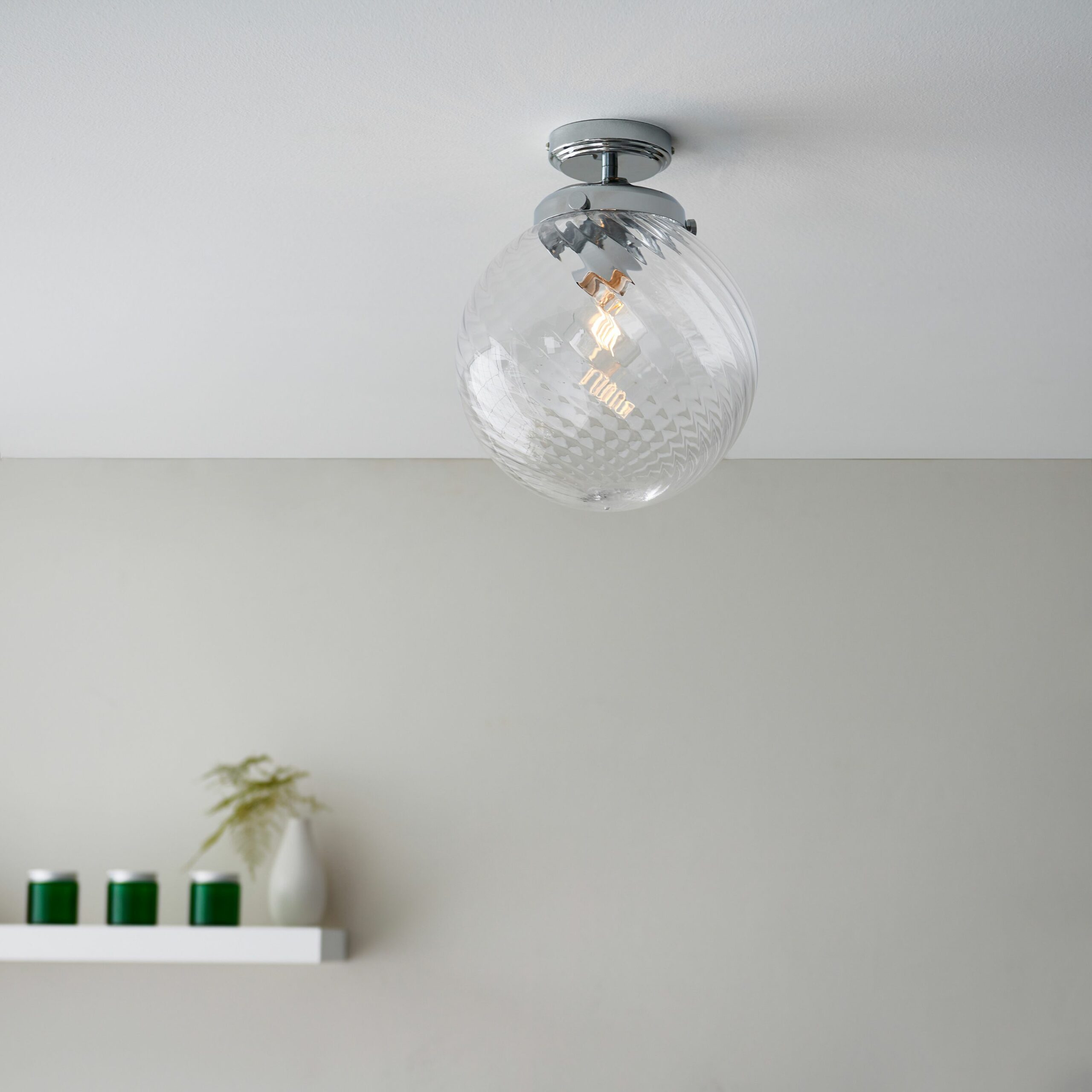 Milston Bathroom Ceiling Light | Chrome | Oak World