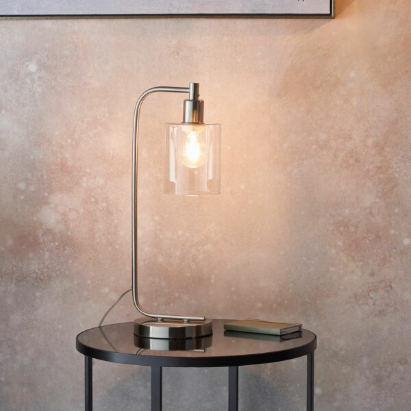 Silver Toledo Table Lamp | Brushed Nickel