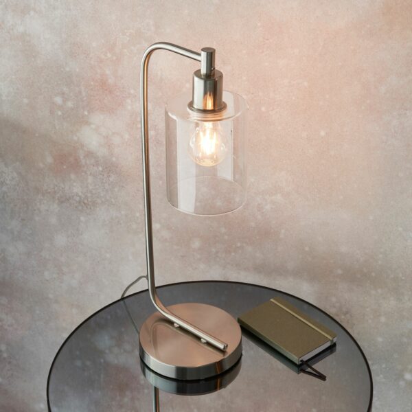 Silver Toledo Table Lamp | Brushed Nickel