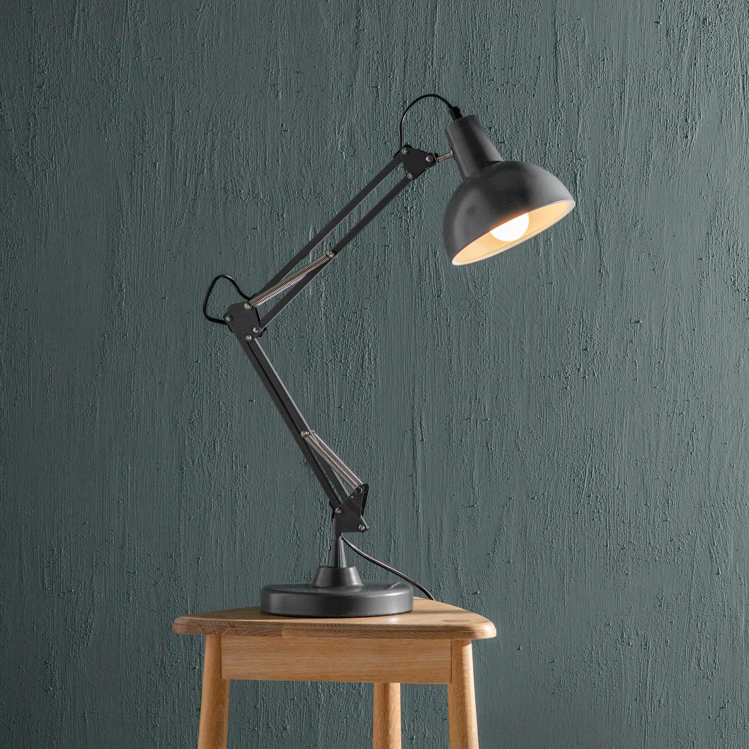 Marshall Table Lamp Slate Grey & White Oak World