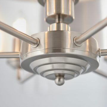Highcere 6 Light Pendant | Chrome | Natural