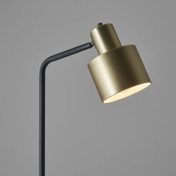 Mayfield Floor Lamp | Antique Brass and Matt Black