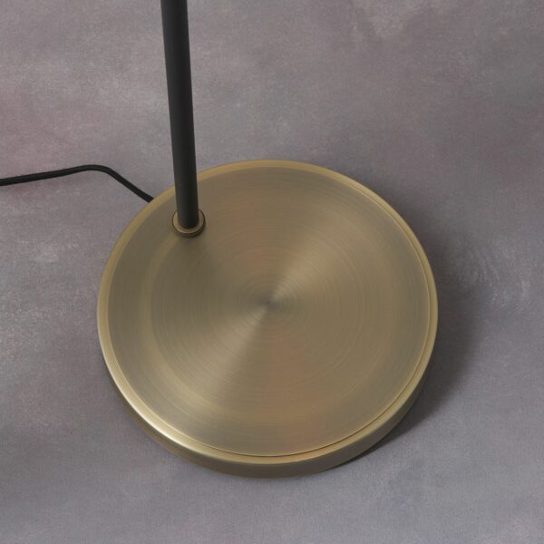 Mayfield Floor Lamp | Antique Brass and Matt Black