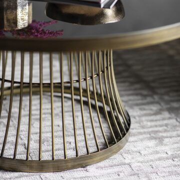Pickford Bronze Coffee Table | Glass Top