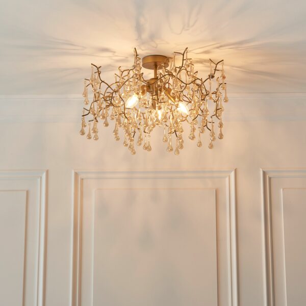 Florence Ceiling Light | Gold