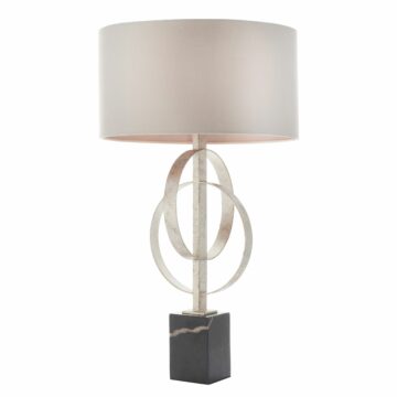Cateline Table Lamp | Silver and Mink