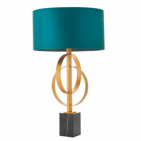 Cateline Table Lamp | Gold and Teal