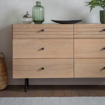 Claypath 3 Over 3 Chest of Drawers | Oak Finish