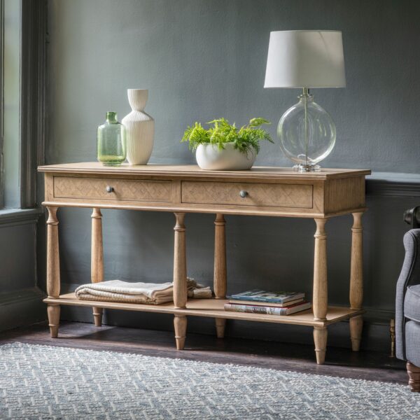 Gaulle Ash 2 Drawer Console Table