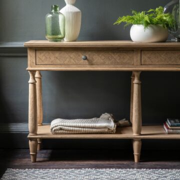 Gaulle Ash 2 Drawer Console Table