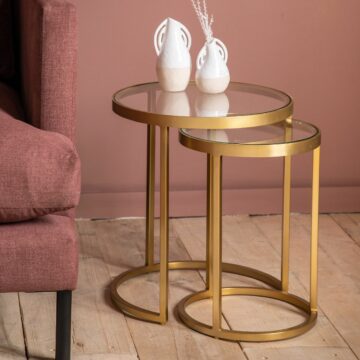 Rowe Nest of Tables | Gold
