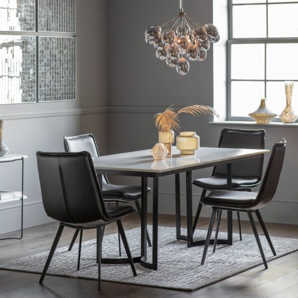 Everton Dining Table | Black & White