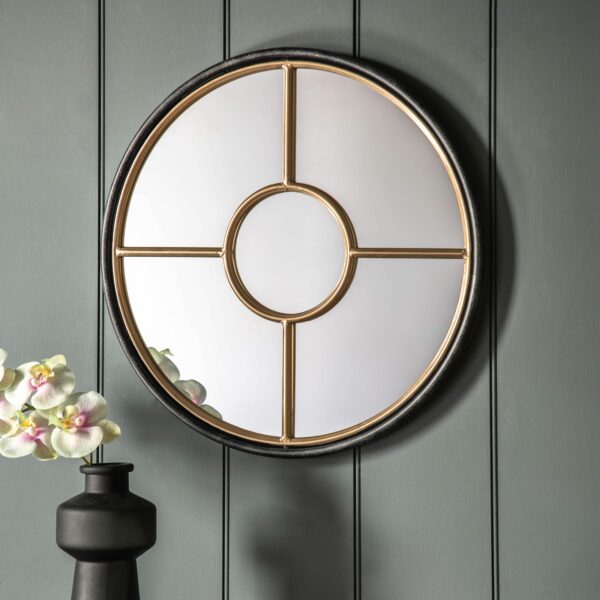 Rocca Mirror | Small | Black | Gold