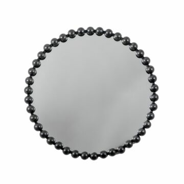 Ceretti Black Round Mirror | Assembled