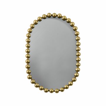 Ceretti Gold Rounded Rectangle Mirror | Assembled