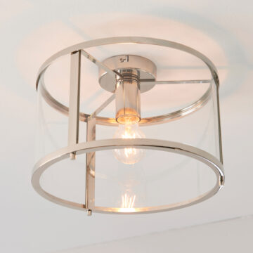 Silver Hopton Ceiling Light | Nickel
