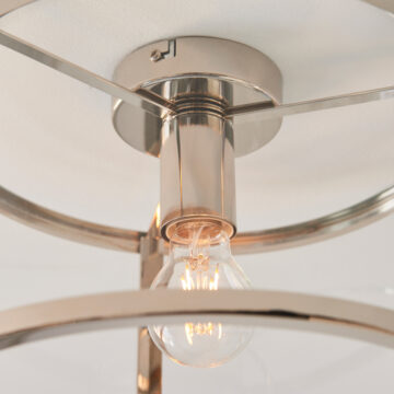 Silver Hopton Ceiling Light | Nickel